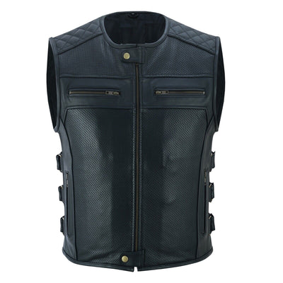 Nemiernieks Baikeru Dabīgas ādas Moto Veste