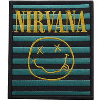 Uzšuve - NIRVANA :  LOGO & HAPPY FACE STRIPES