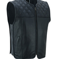 Entuziasts Baikeru moto ādas veste (perforētais modelis)