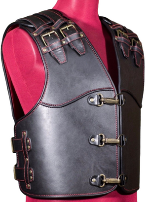 Moto veste  - Ložizturīgā (Swat bullet proof stila ) biezas dabīgas ādas veste