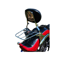 Motocikla Pasažiera atzveltne ar bagāžnieku