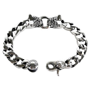 silver biker bracelets