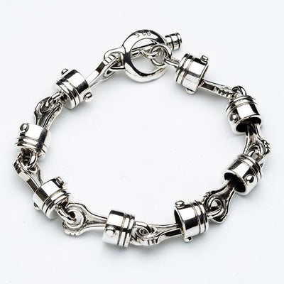 silver biker bracelets