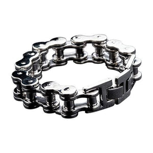 silver biker bracelets