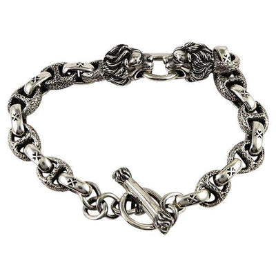 silver biker bracelets