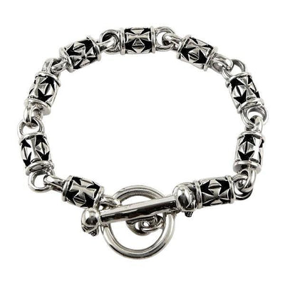 silver biker bracelets