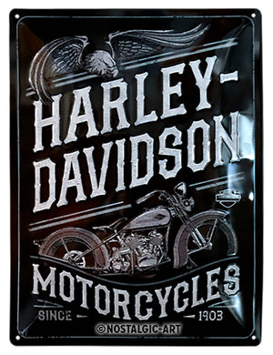 Metāla dekoratīvā plāksne - Harley Davidson