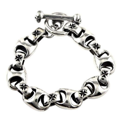 silver biker bracelets