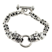 silver biker bracelets