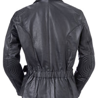 Retro stila dabīgas ādas moto jaka 