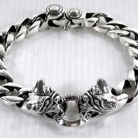 silver biker bracelets