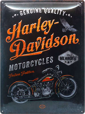 Metāla dekoratīvā plāksne - Harley Davidson