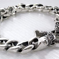 silver biker bracelets
