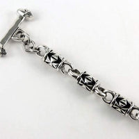 silver biker bracelets