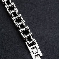 silver biker bracelets