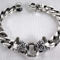 silver biker bracelets