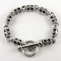 silver biker bracelets