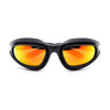 Biker  Goggles Sunglasses Padded Frame With 4pair Lenses 