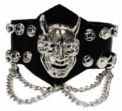 Mākslīgās ādas rokassprādze Laughing Devil