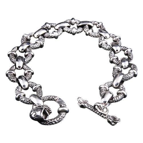 silver biker bracelets