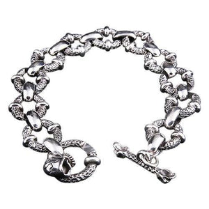 silver biker bracelets