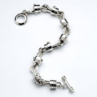 silver biker bracelets