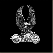 Nozīmīte  - moto ērglis ar izplestiem spārniem