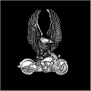 Nozīmīte  - moto ērglis ar izplestiem spārniem